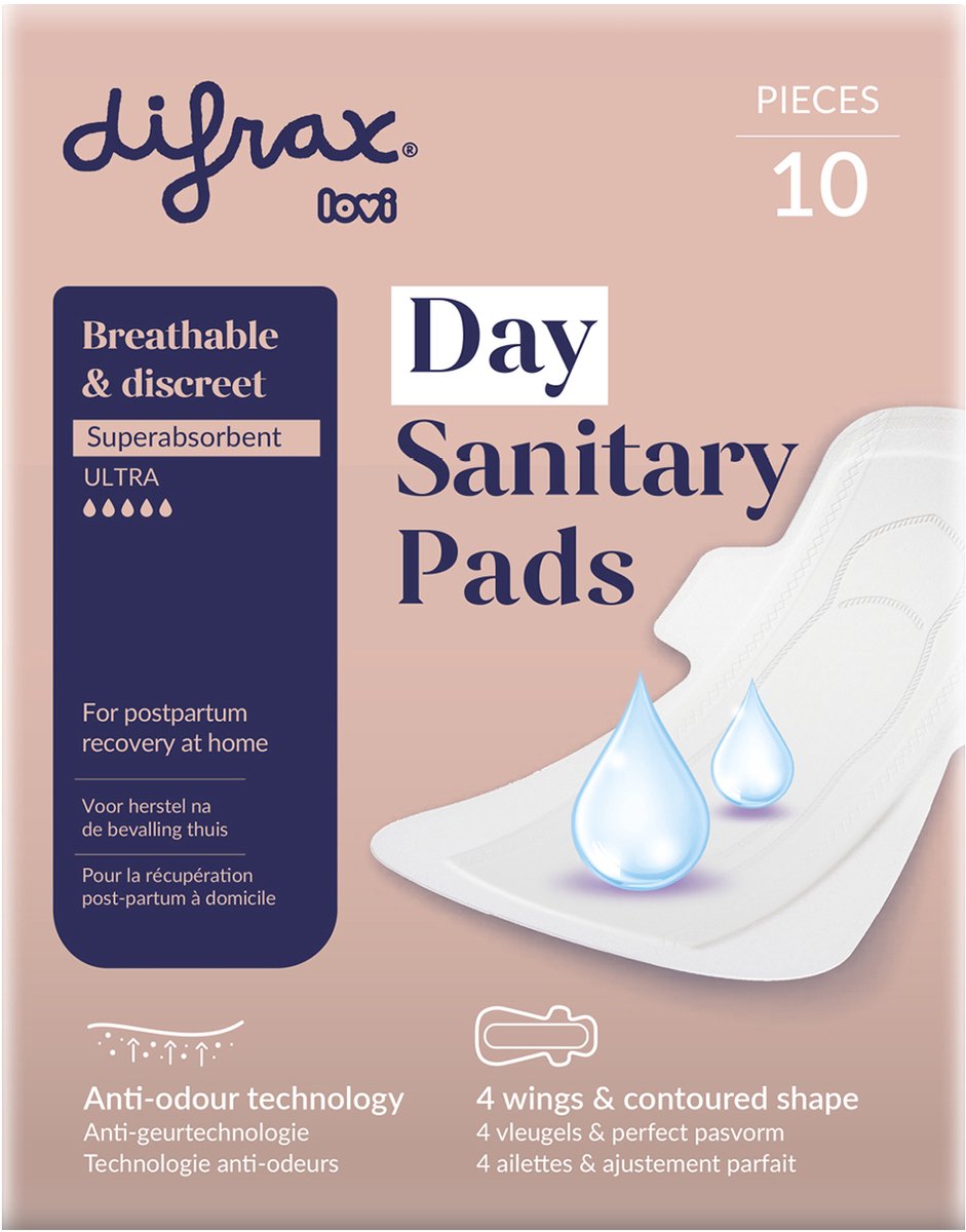 Difrax LOVI Postpartum kraamverband dag - Mama Comfort - 10 stuks