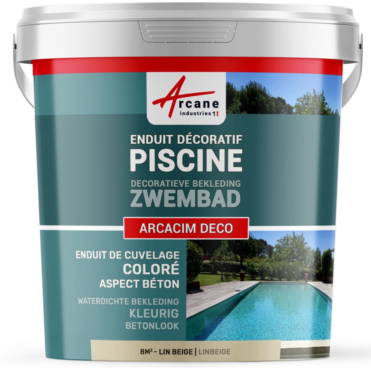 Decoratieve afwerkingscoating voor zwembad: ARCACIM DECO
