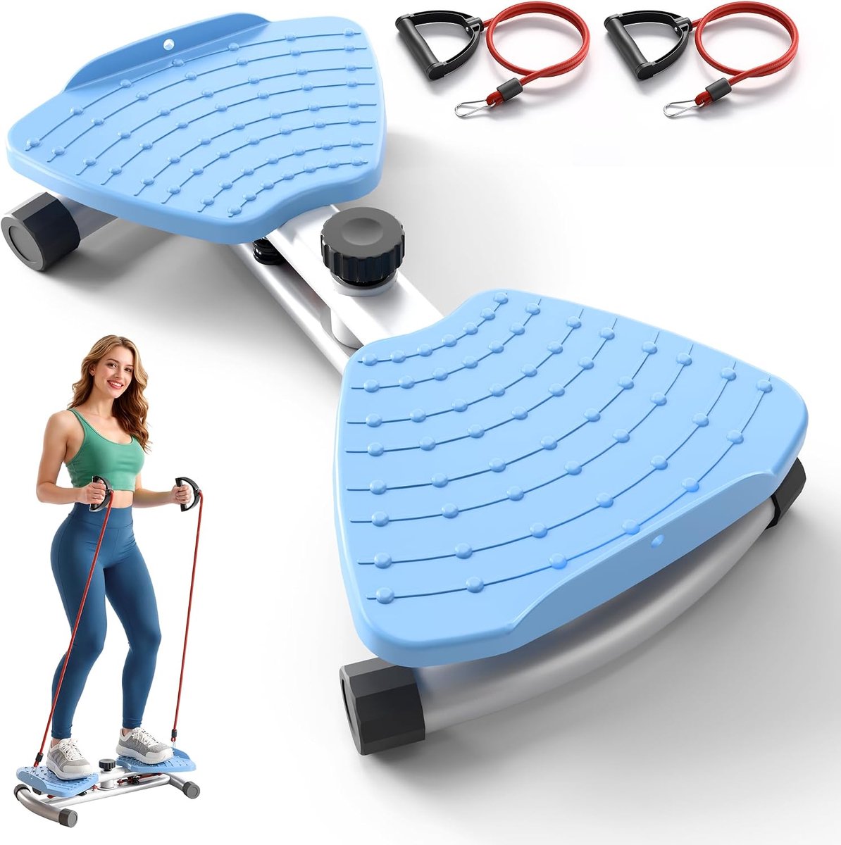 Pilates Board - Buikspiertrainers - Intelligent Tellen - Verstelbare Trainingsweerstand - Voetmassage - Stil Ontwerp - Blauw