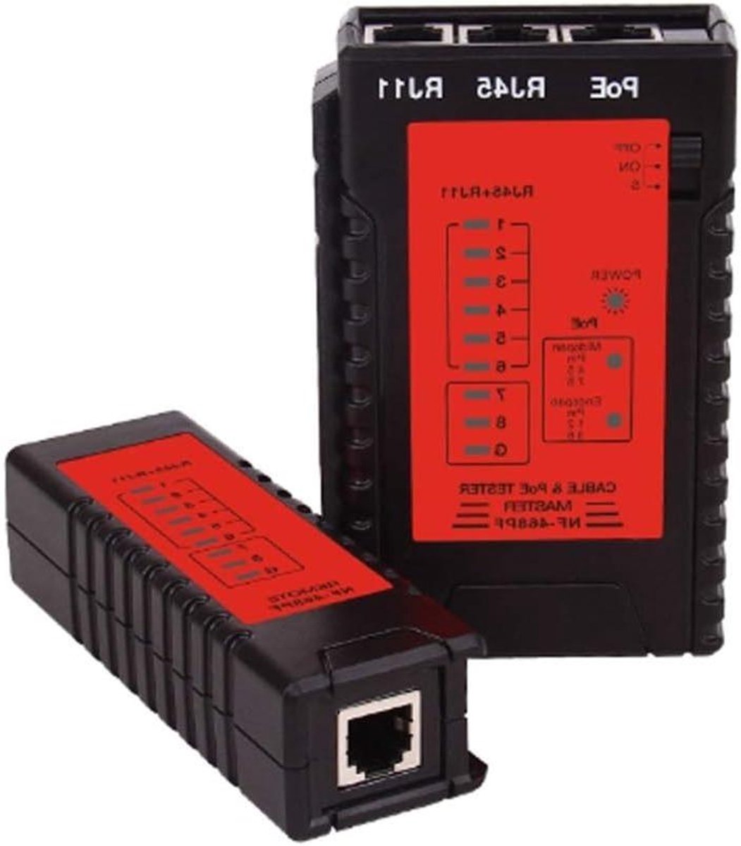 Kabel Tester - Netwerk Kabel Tester - Netwerk Installatie - POE Detectie - 103 mm - Rood