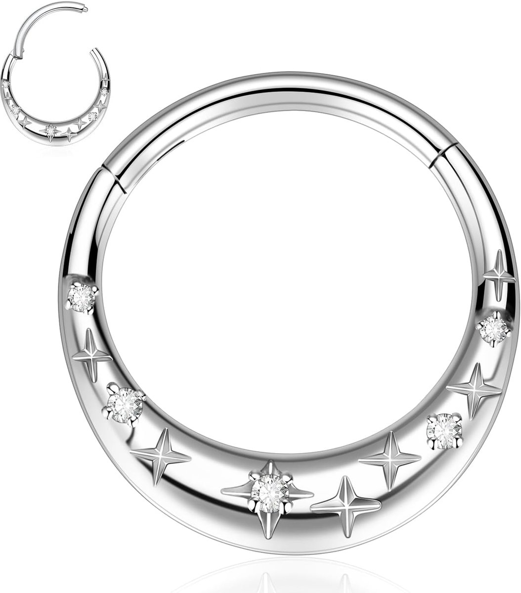 hengkaixuan 16G septum piercing septum clicker ring septum hoepel