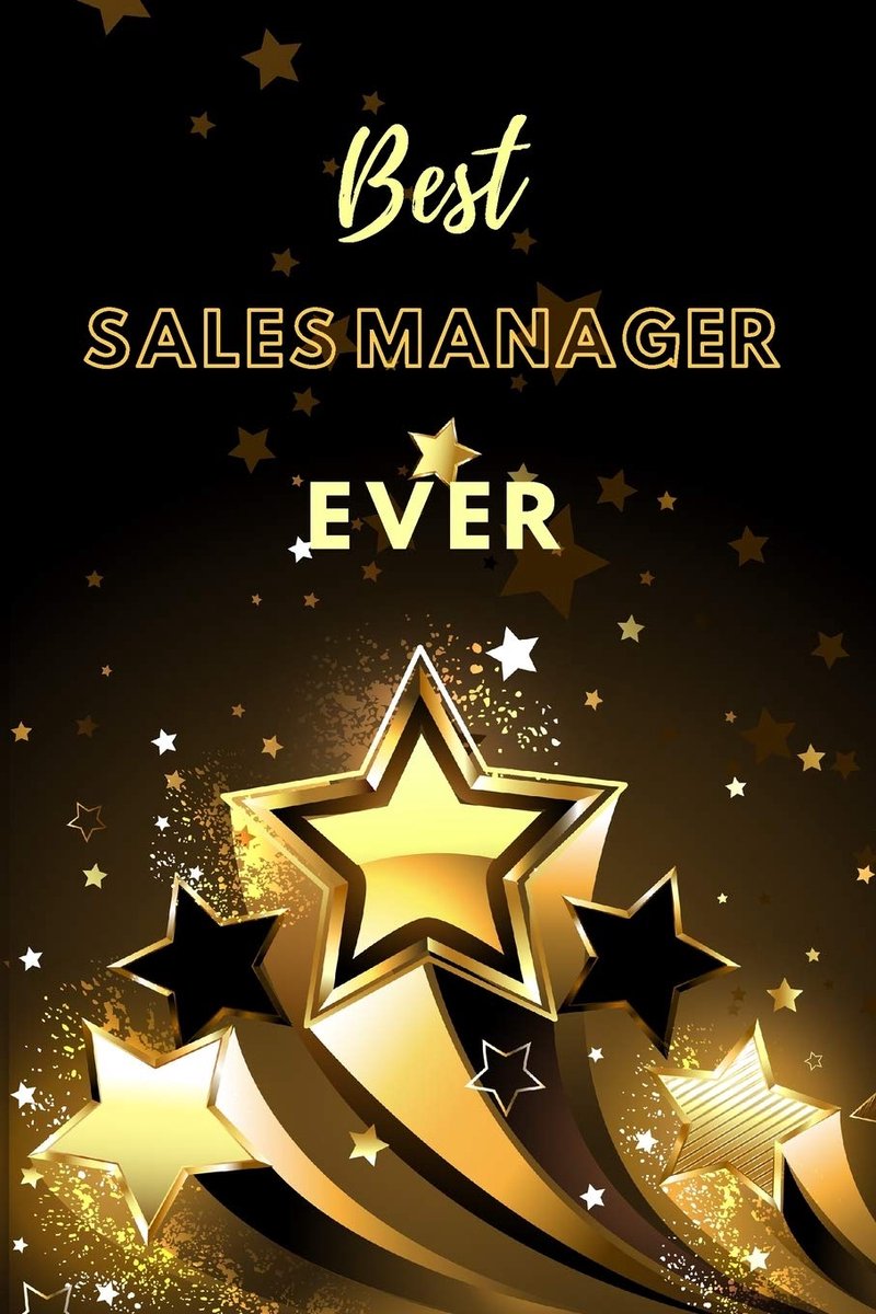 Sales Manager Ever: Lined Journal (Black Gold Stars Design)