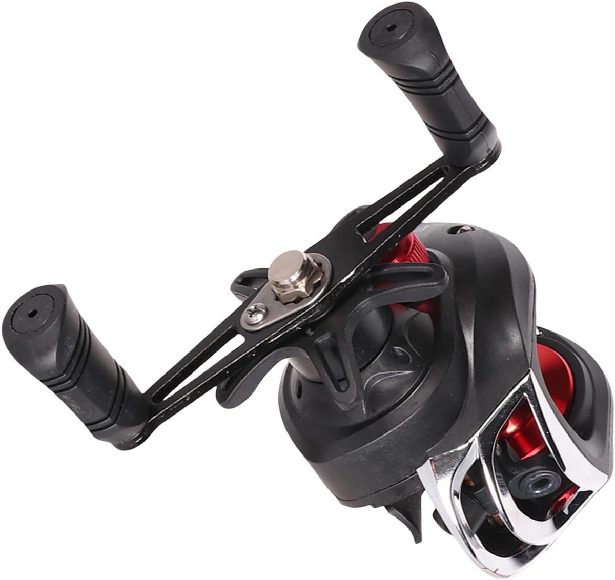 Vismolen - Haspel Vistuigtuig - Vissen op zoetwater - Hoge snelheidsverhouding - 15x12x10cm - Metaal rood