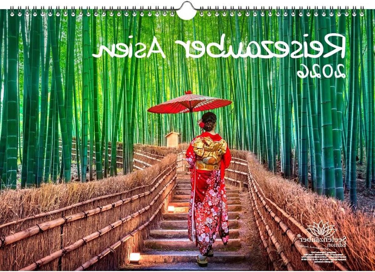 Wandkalender Azië - Reiskalender Muurkalender - Jaar Overzicht - 12 Verschillende Motieven - A3 - Multicolor