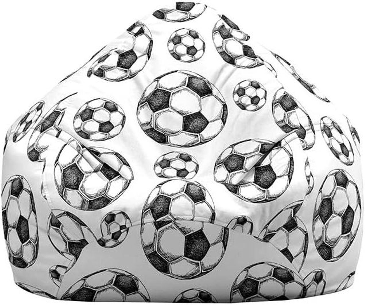 Stoelhoes Zonder Vulling - Zitzakhoes Opbergzak - Speelgoed Opbergen - Zelfnivellerend - 100x120cm - Voetbal