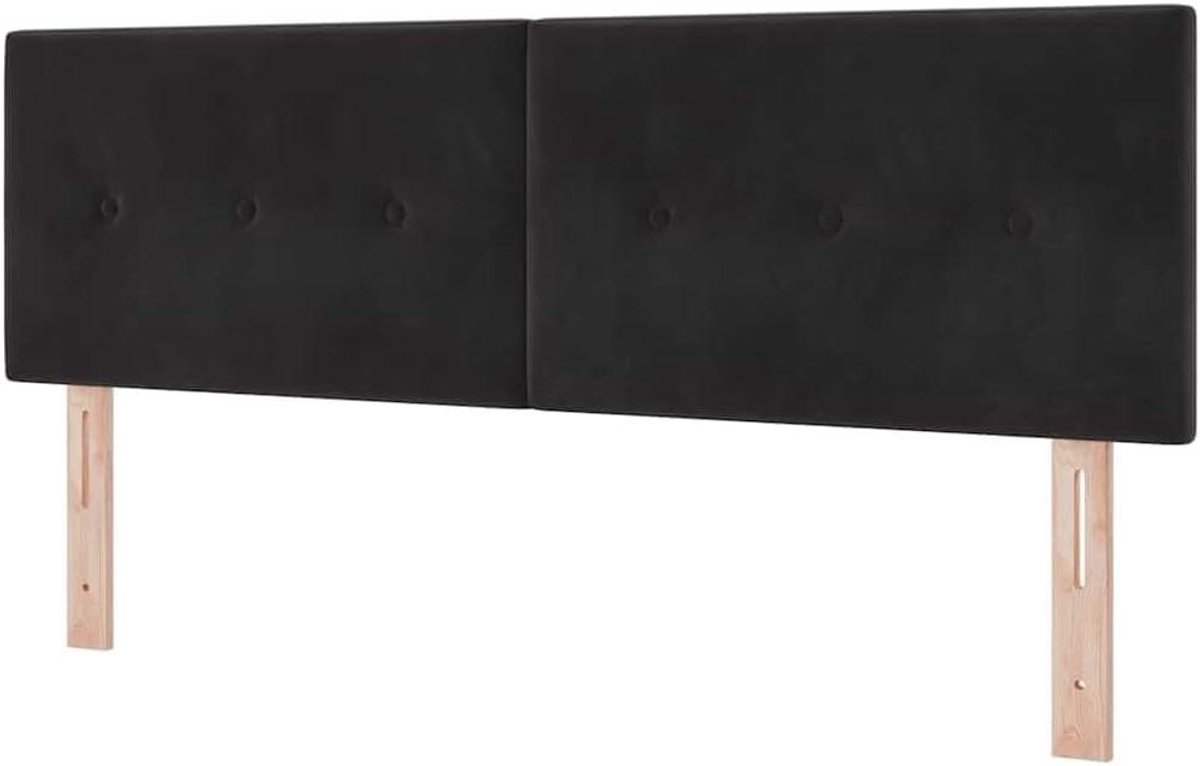 Hoofdbord Kunstleer - Bed Hoofdeinde - Slaapkamer Decor - Verstelbare Hoogte - 144 cm - Zwart