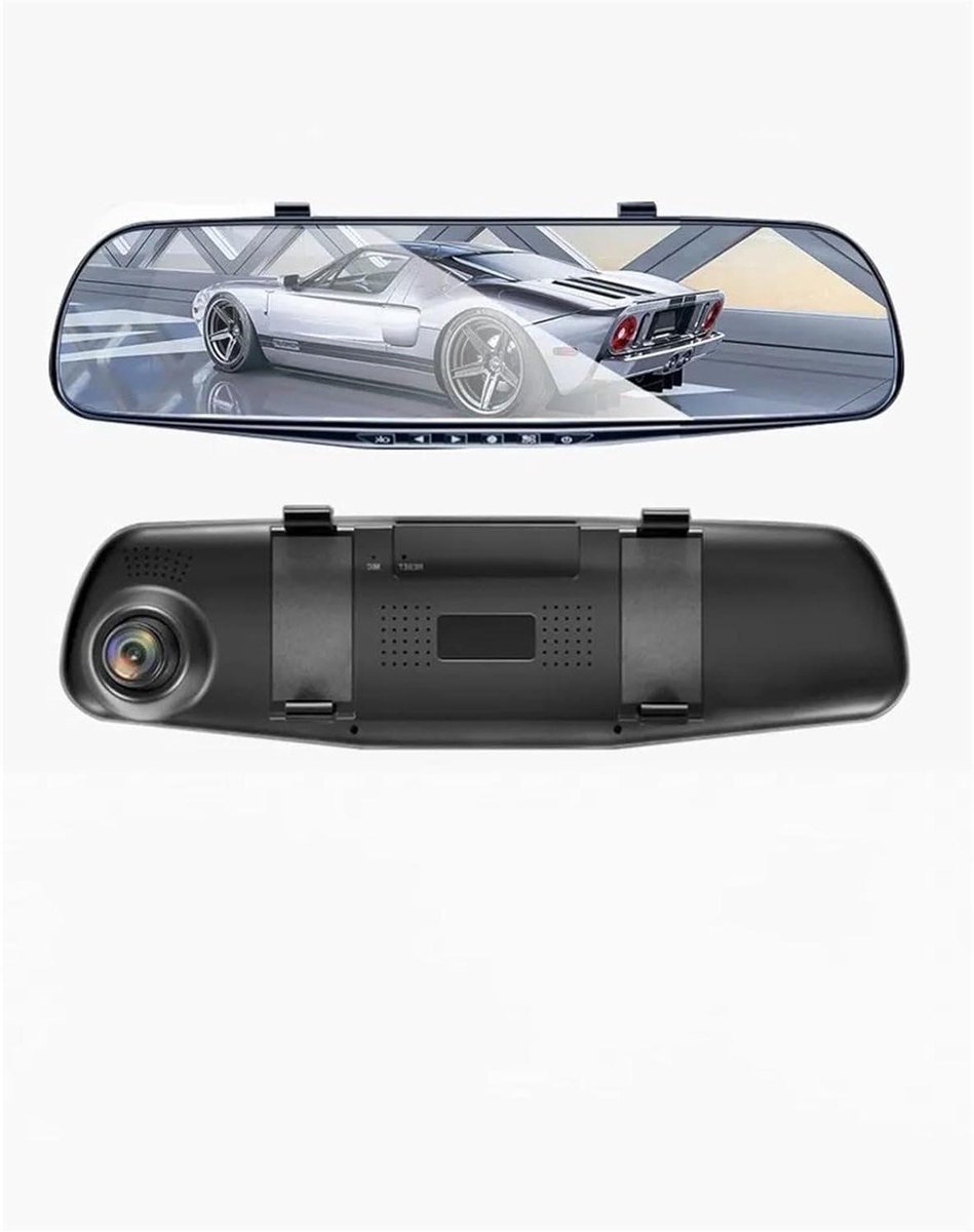 Auto Camera Dubbele Lens - Dashcam Rijrecorder - Veilig Rijden - 4.3 Inch Touchscreen - 1080p HD Resolutie - Zwart