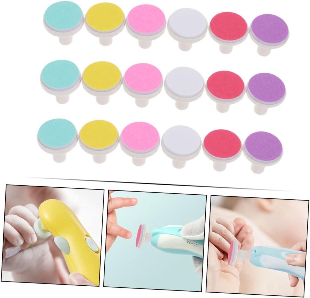 Babynagelvijl Pads - Nagelvijl Opzetstukken - Baby Nagels Verzorgen - Huidvriendelijk Ontwerp - 54 Stuks - Gekleurd — cadeau in Cadeau-ideeën - foto 4