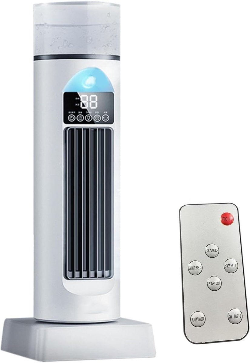 Mobiele Airco Ventilator - Persoonlijke Koeler - Ruimte Koelen - Bladloos Ontwerp - 230 ml - Wit