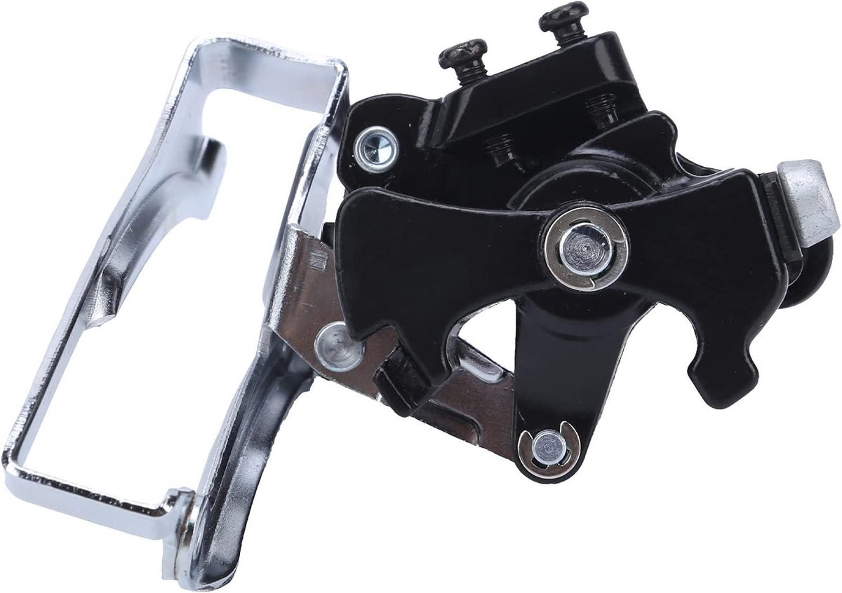 Fiets Voorderailleur - Fietsaccessoire Derailleur - Fiets Prestaties Verbeteren - Hoge Precisie Aanpassing - 42-34-24T - Zilver Zwart