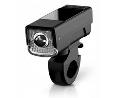 Lampe de vélo LED 3 en 1 - 2000 mAh - Trois modes d'éclairage - Avec télécommande - Klaxon de vélo avec éclairage - Compteur de vitesse sans fil - Convient pour VTT et vélos de route - Noir