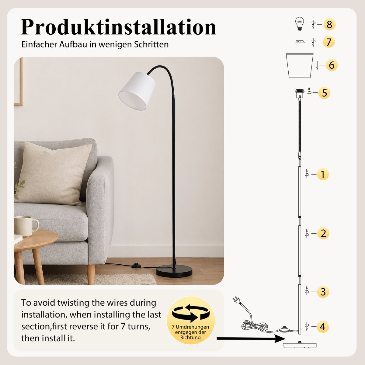 NETTLIFE Staande Lamp 160 cm thumbnail 3