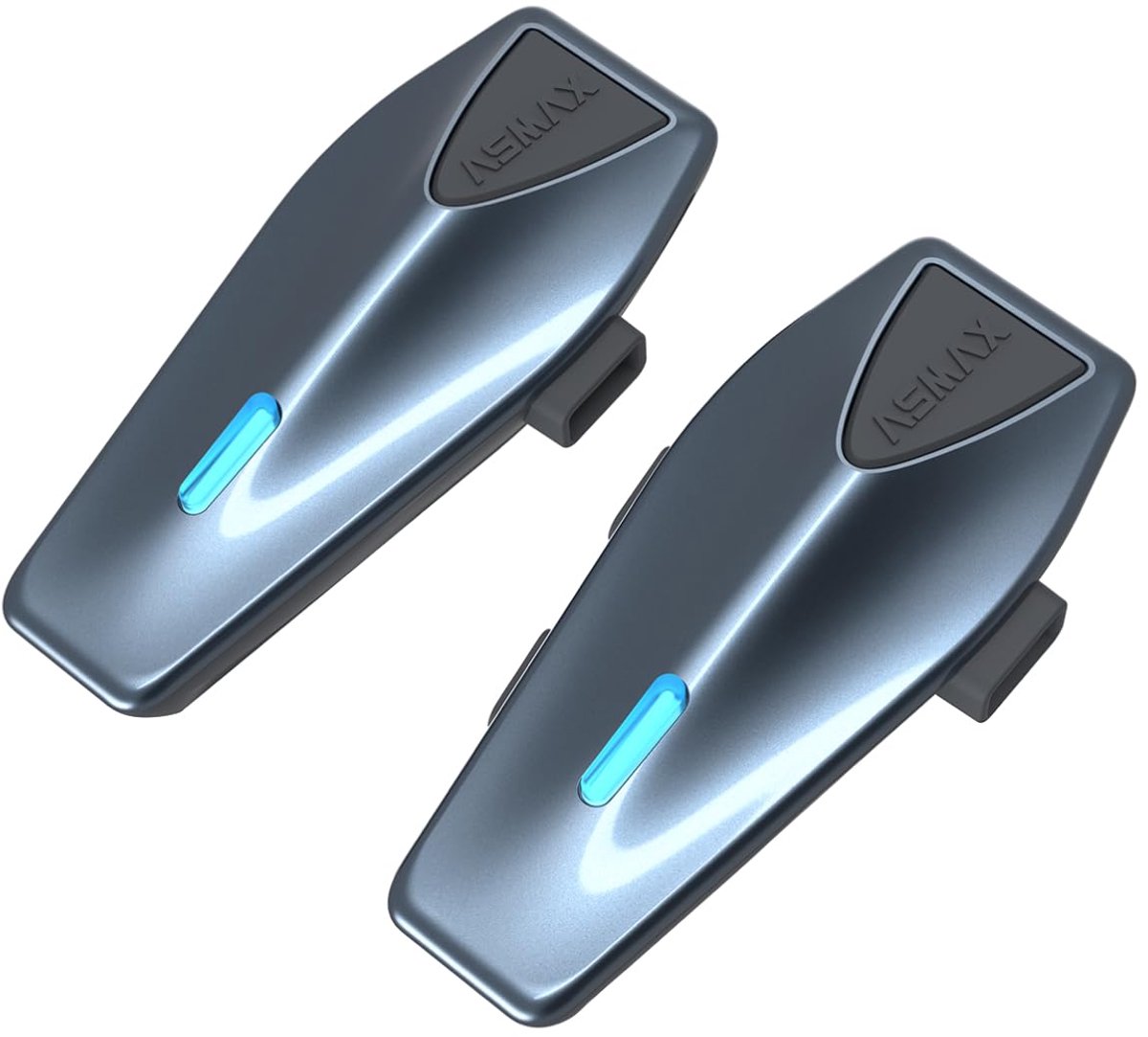 SnelShoppen - ASMAX S1 Motorheadset met Spraakbediening, Mesh-Helm Communicatiesysteem voor 8 Bestuurders, Bluetooth 5.4 met Audio Multitasking en Muz