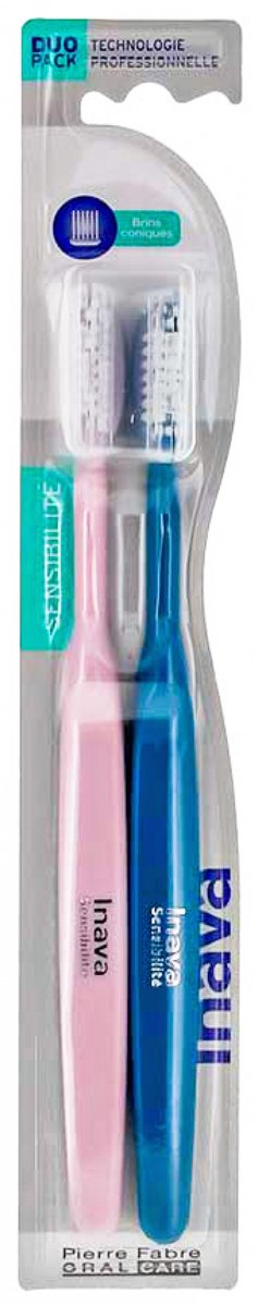 Inava Tandenborstel Gevoeligheid Conische Borstelharen Duo Pack (Kleur : Blauw)