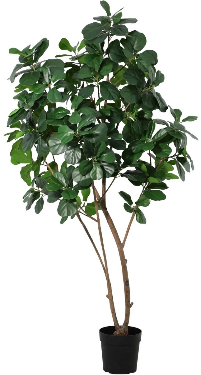 Trendyplants - Kunst Ficus Lyrata Boom - Vioolbladplant - Kunstplant - Hoogte 180cm - Potmaat Ø23cm