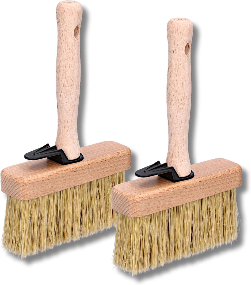 2x Oppervlakteborstel 130 mm, Behangersborstel, voor terrassen, voor