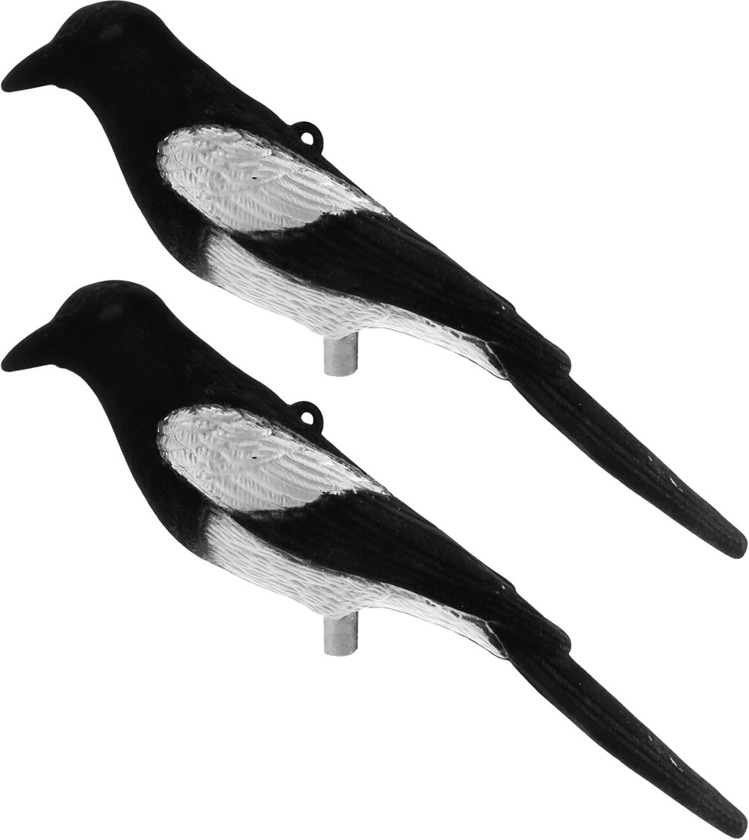 2 stuks kunstmatige ekster lokvogels beflokkte lokaas ekster lokvogels voor de jacht huis tuin decoratie