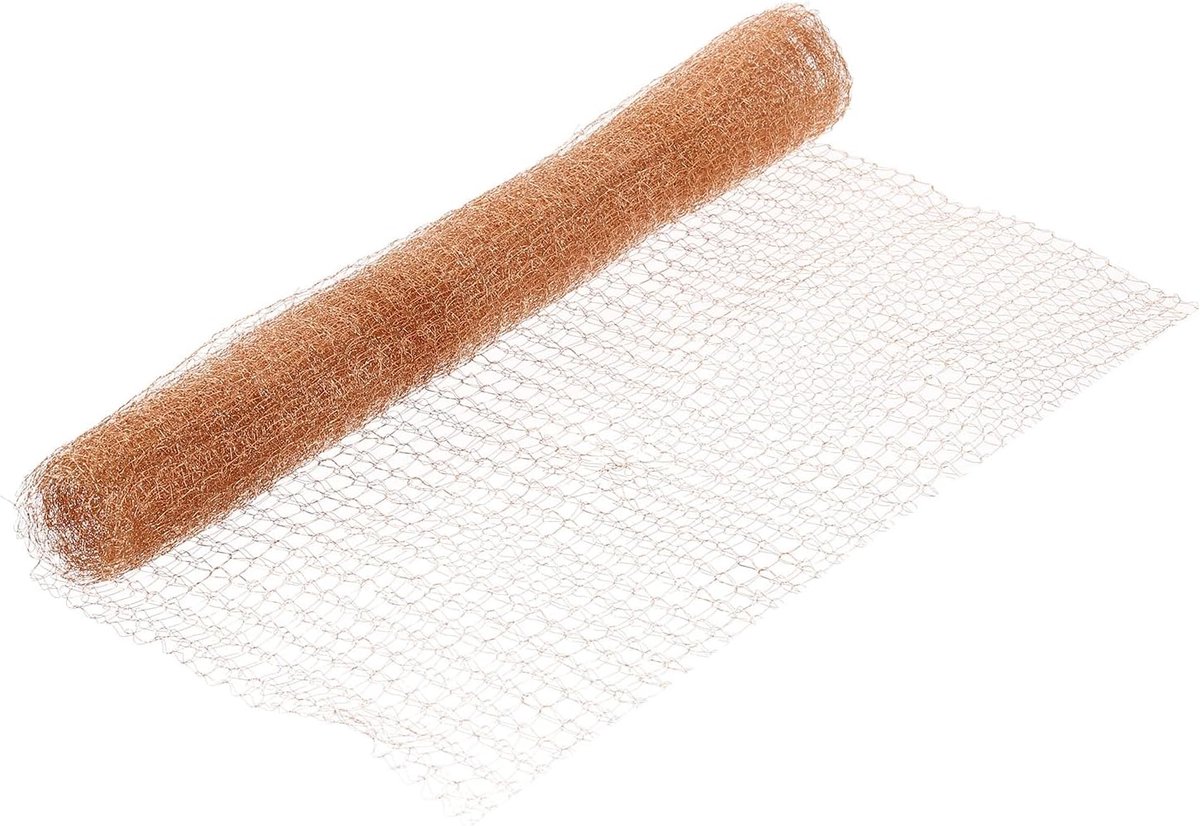 Kopernet, 21 cm x 100 cm, dubbellaags, puur koperdraadgaas, filterrooster voor het blokkeren van gaten voor tuinieren, verzegeling, distillatie