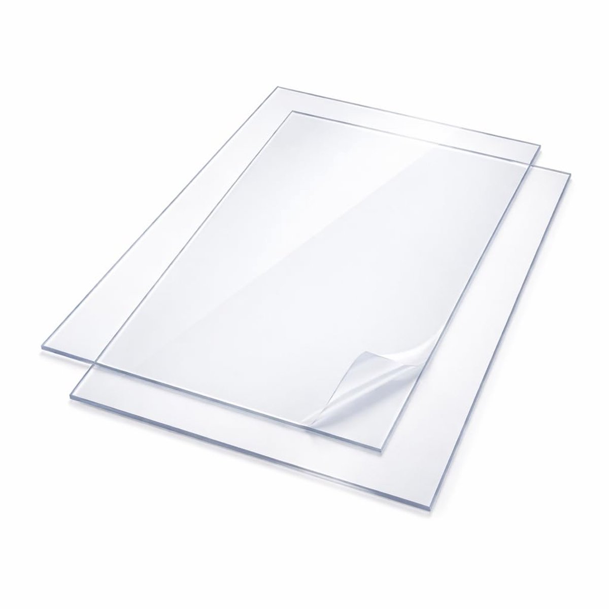 Verpakking met 2 platen van polycarbonaat, compact, transparant, 3