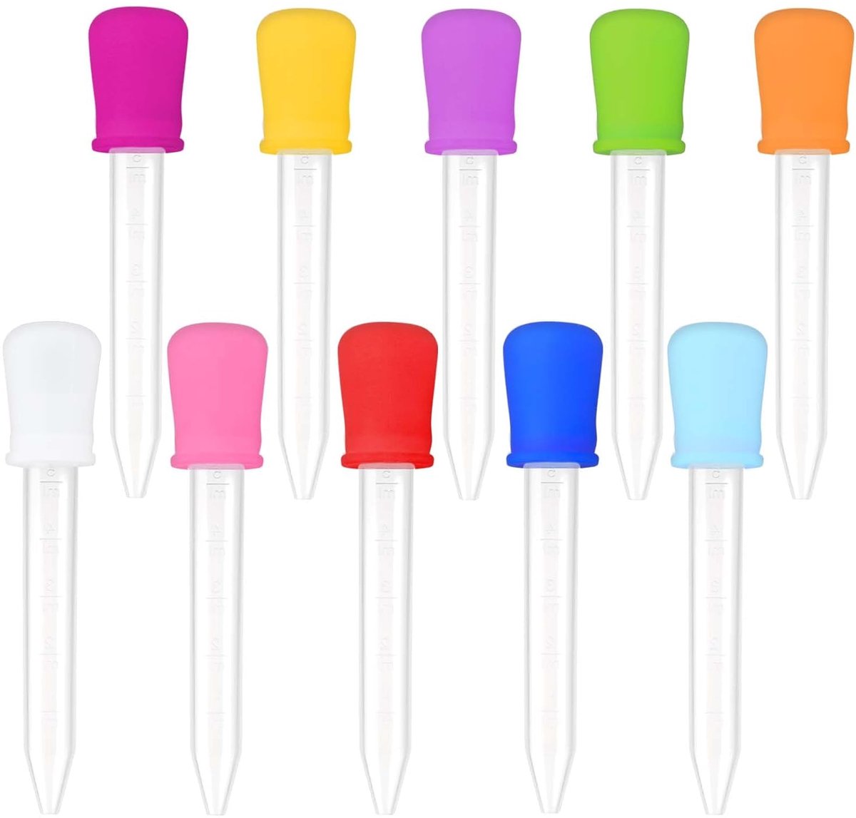 Pipetten, 10 stuks, kleefpunt, druppelpipet, transparante siliconen
