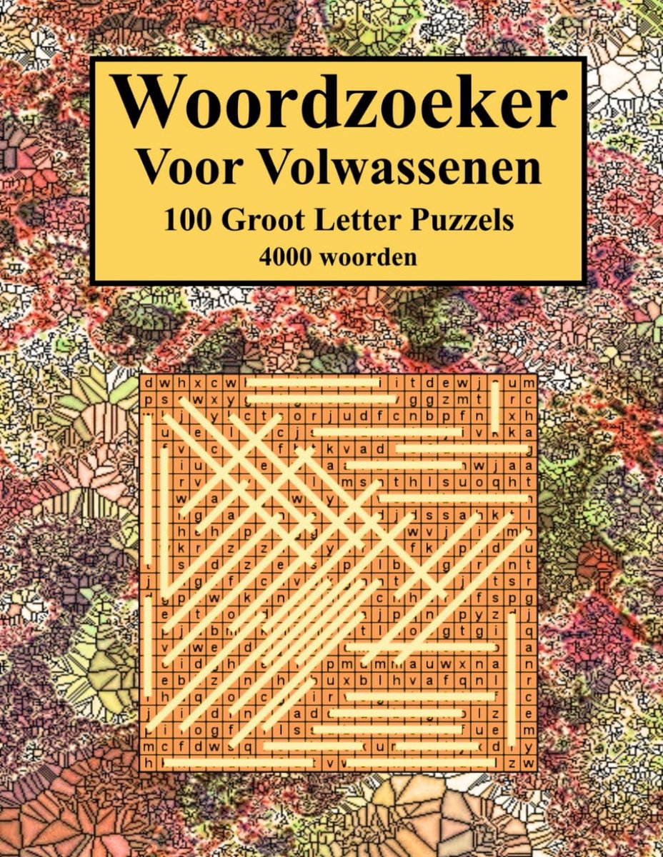 Woordzoeker voor volwassenen - 100 groot letter puzzels - ontspanning voor elk niveau - verbeter je woordenschat - ShopVlot