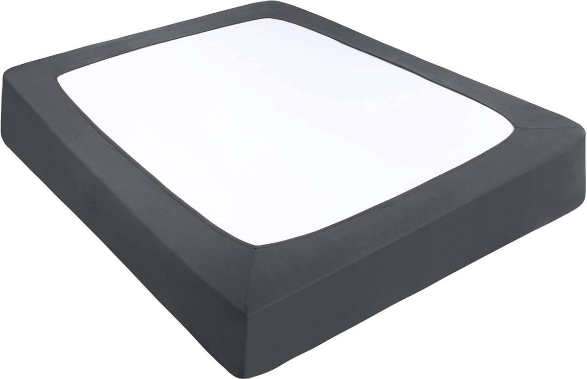 Box Spring Cover Stretchy Fabric Wrap Around 4 Sides Bed Skirt