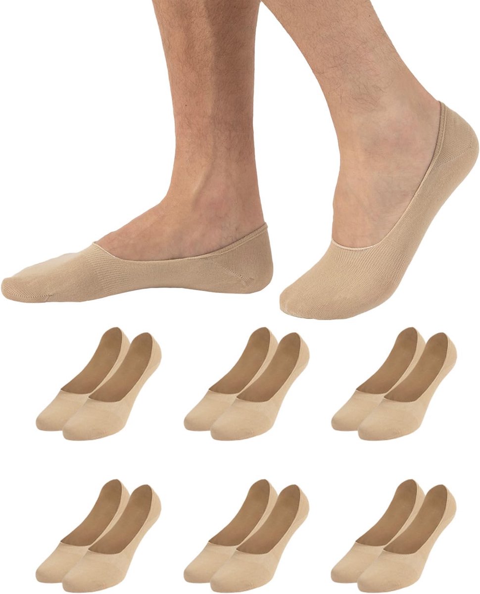 Sokken voor heren en dames, onzichtbare sneakersokken, wit, blauw