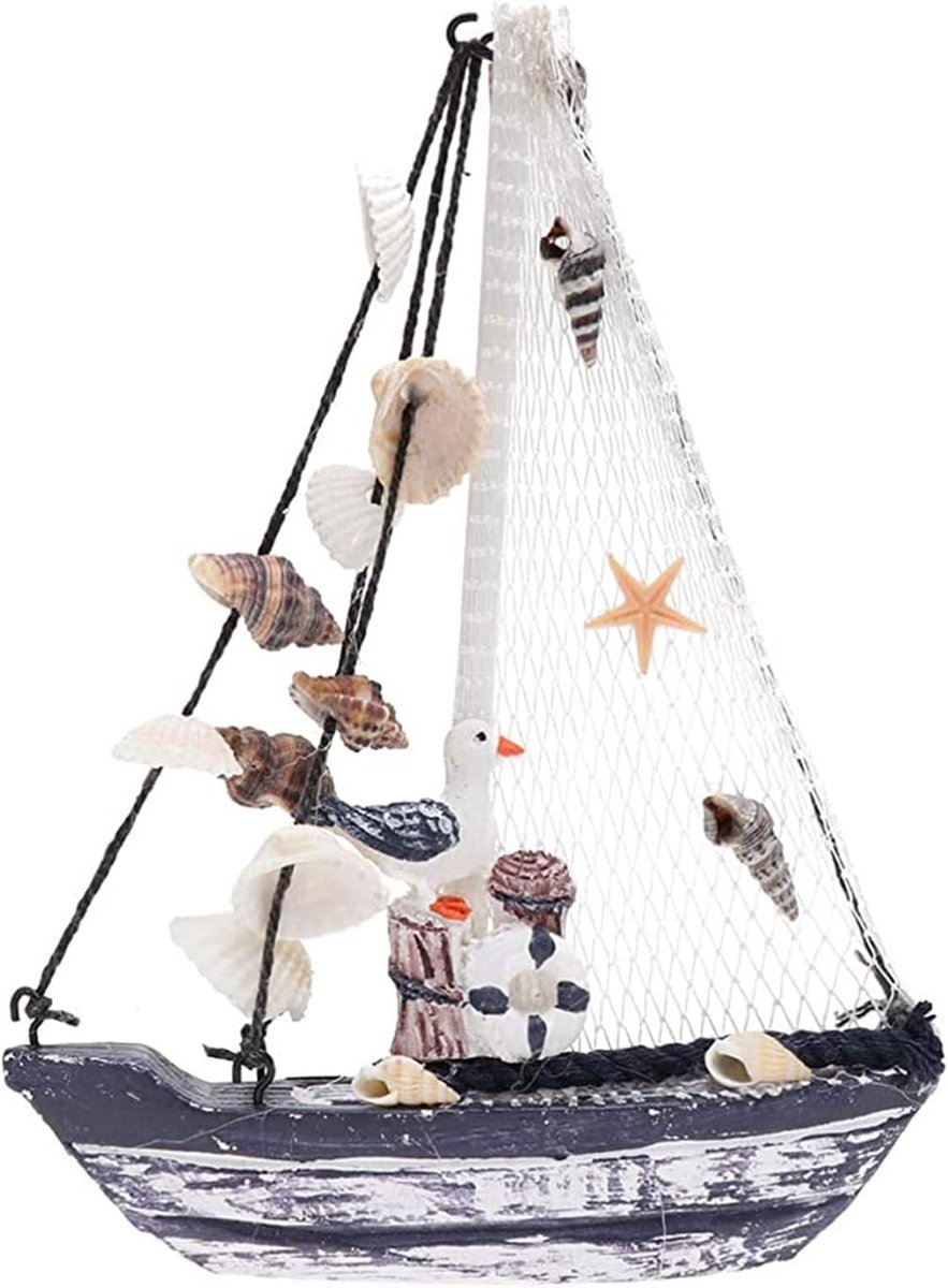 zeilboot model boot decoratie decoraties nautisch maritiem anker