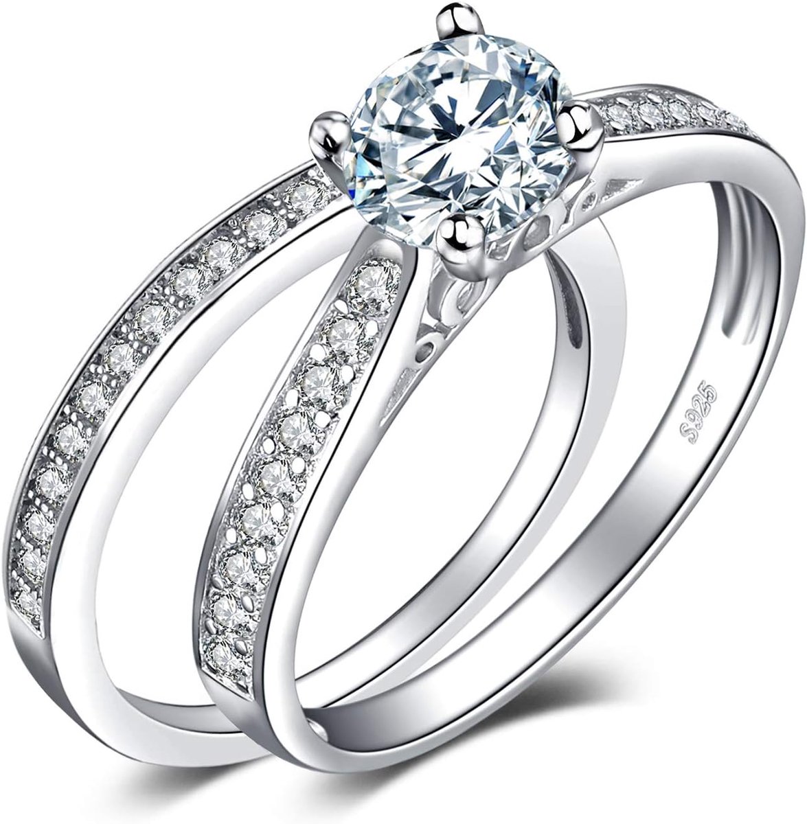 Ringen Zilver 925 Zilveren Damesring met Zirkonia Trouwringen