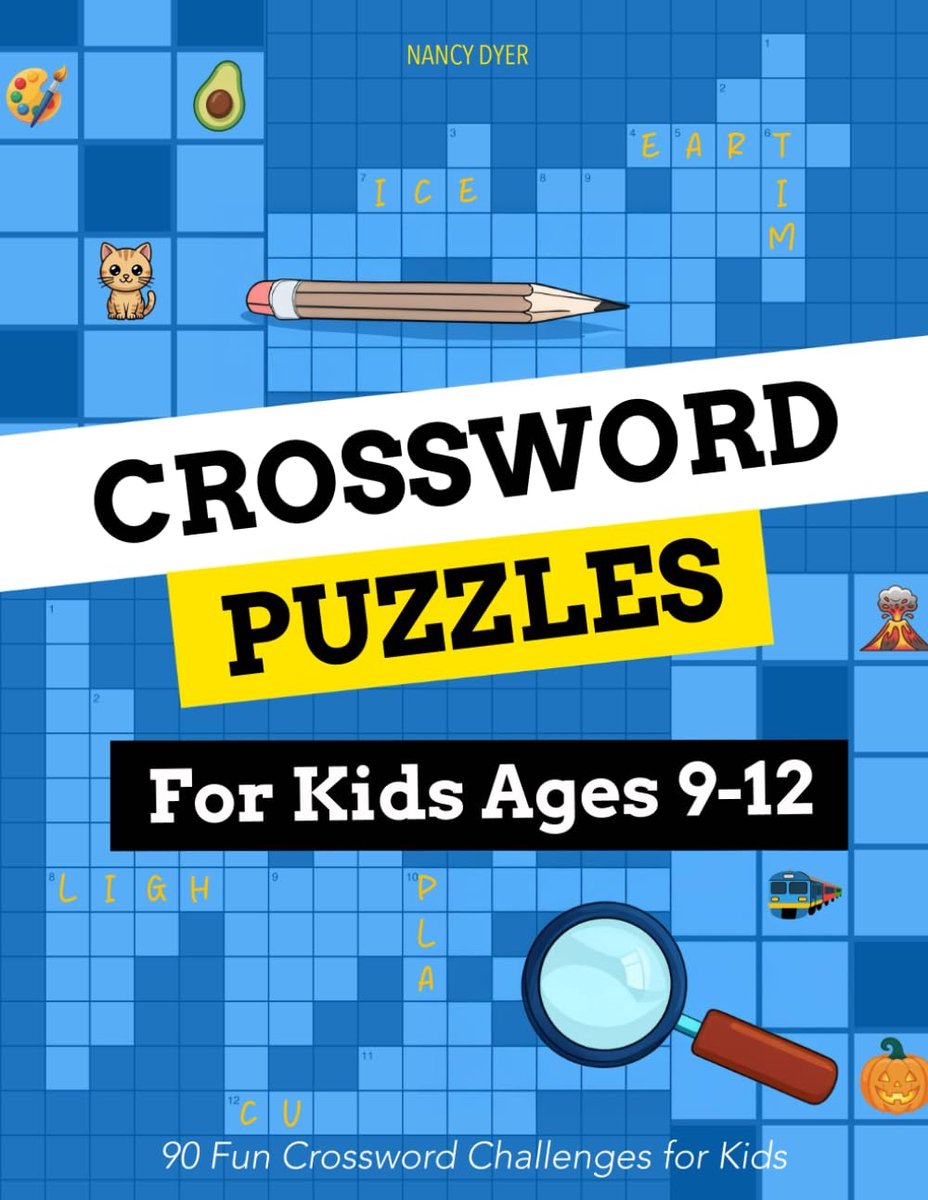 Kruiswoordpuzzels voor kinderen 9-12 jaar - 90 leuke puzzels - uitdagend en leerzaam - perfect voor onderweg - ShopVlot