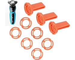 Set van 12 scheerkophouders en meshouder, compatibel met Philips S9000/S8000/S7000/RQ12-serie, S7370/S8860/S9031/SW9700, reserveaccessoires voor Philips-scheerapparaat