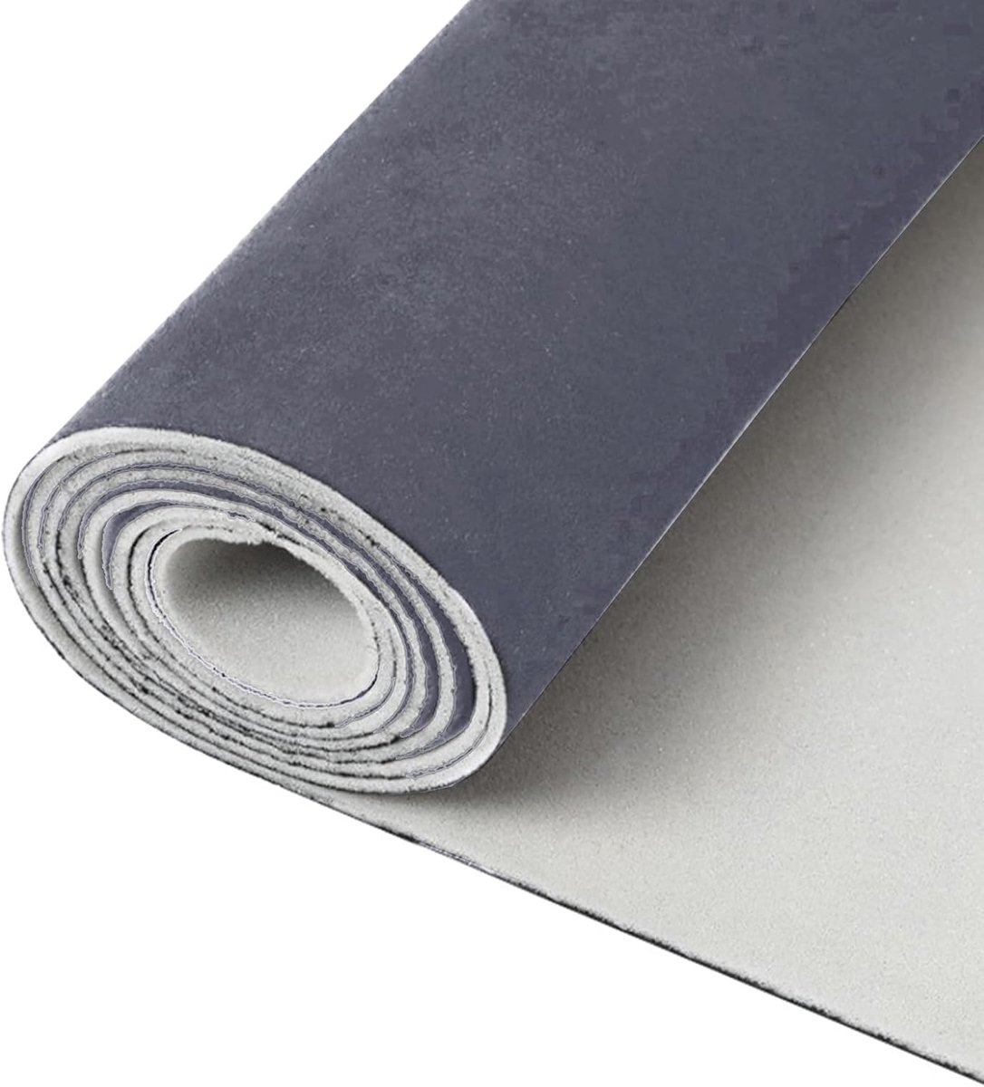 Stof, suède, autohemelstof met 4 mm schuimrubberen rugmateriaal, suède headliner-stof voor auto's, thuis, caravan, boot, doe-het-zelvers, vervangende reparatie (grijs, 250 x 150 cm)