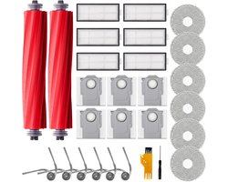 Accessoires voor Roborock Qrevo S Pro/QV 35A/ 35S/ QR 798/598 Stofzuiger | Qrevo S Pro/ QV 35A 26 stuks Onderdelen , 1 Hoofdborstel, 4 Handdoeken, 4 Filters, 6 Stofzakken, 6 Zijborstel