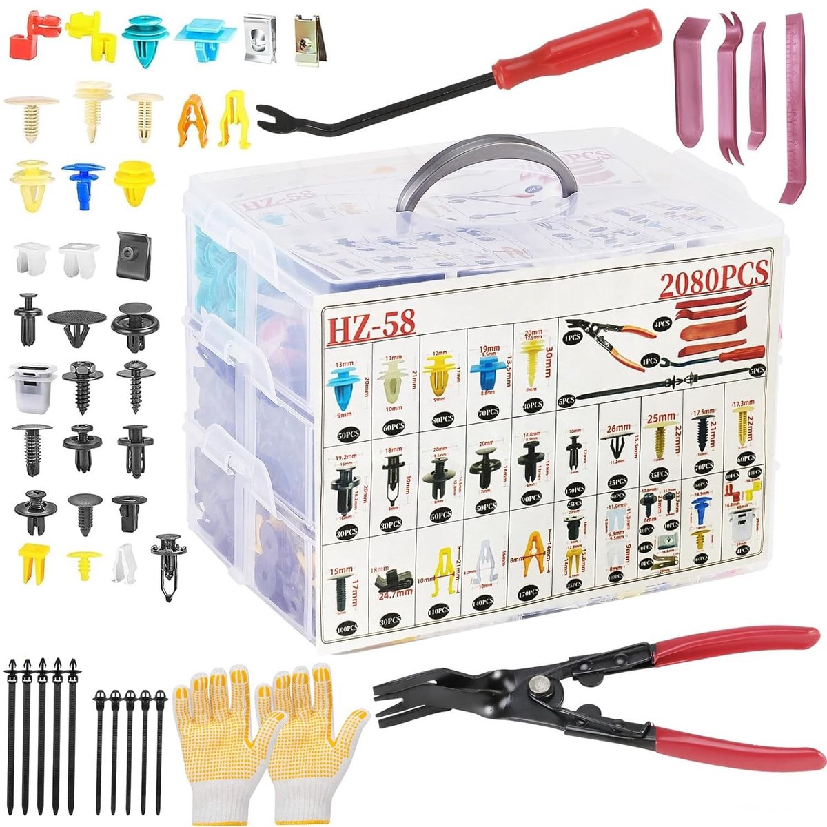 Omgoods - 2082-delige Auto Bevestigingsclipset - Universele Clips en Schroeven