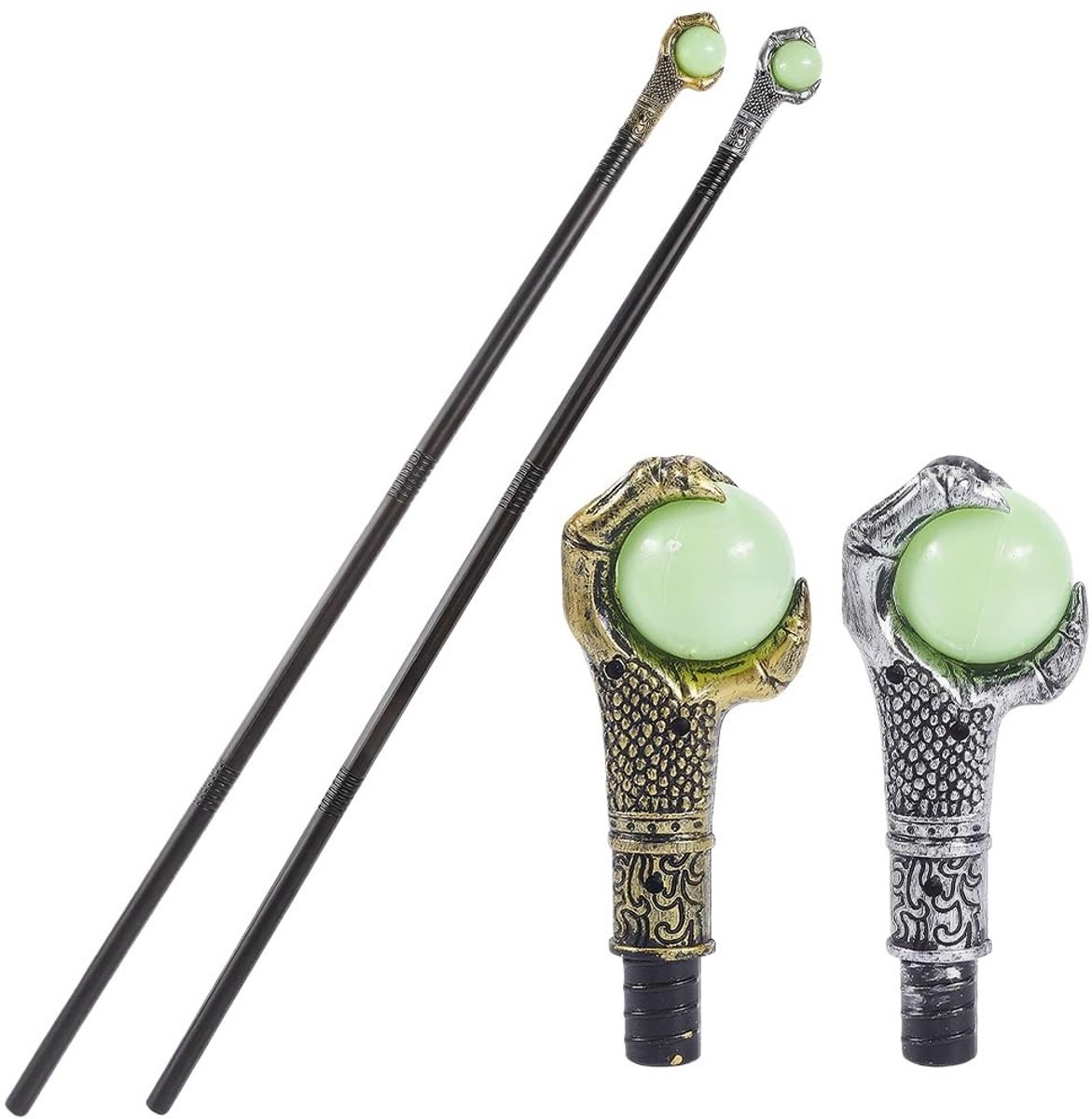 Omgoods - Set van 2 Vintage Wandelstokken met Antiek Ontwerp