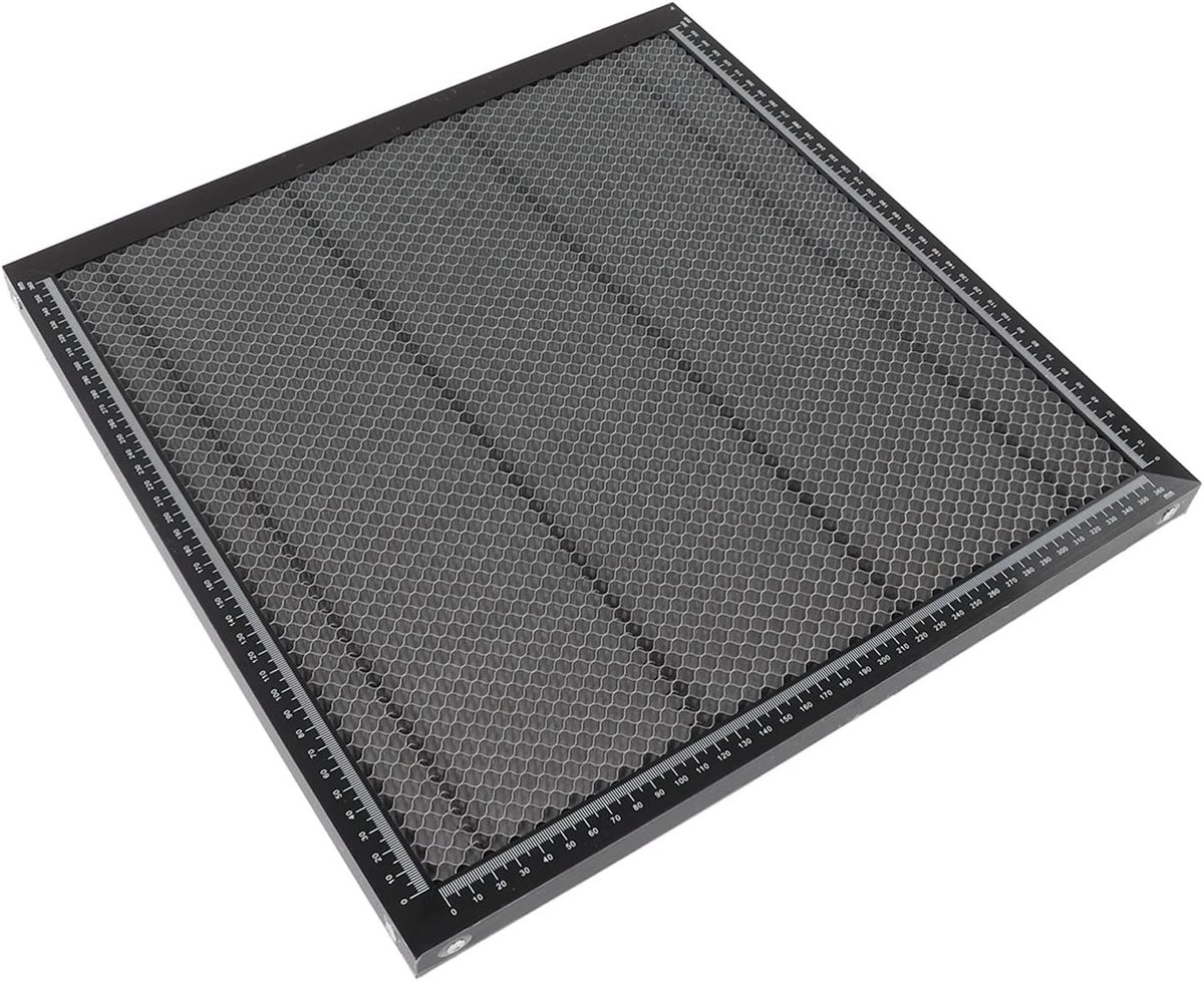 Werktafel, Aluminium Laserbed met Warmteafvoer, 38 x 40 cm, Desktop Beschermplaat voor CO2 CNC-snijmachine