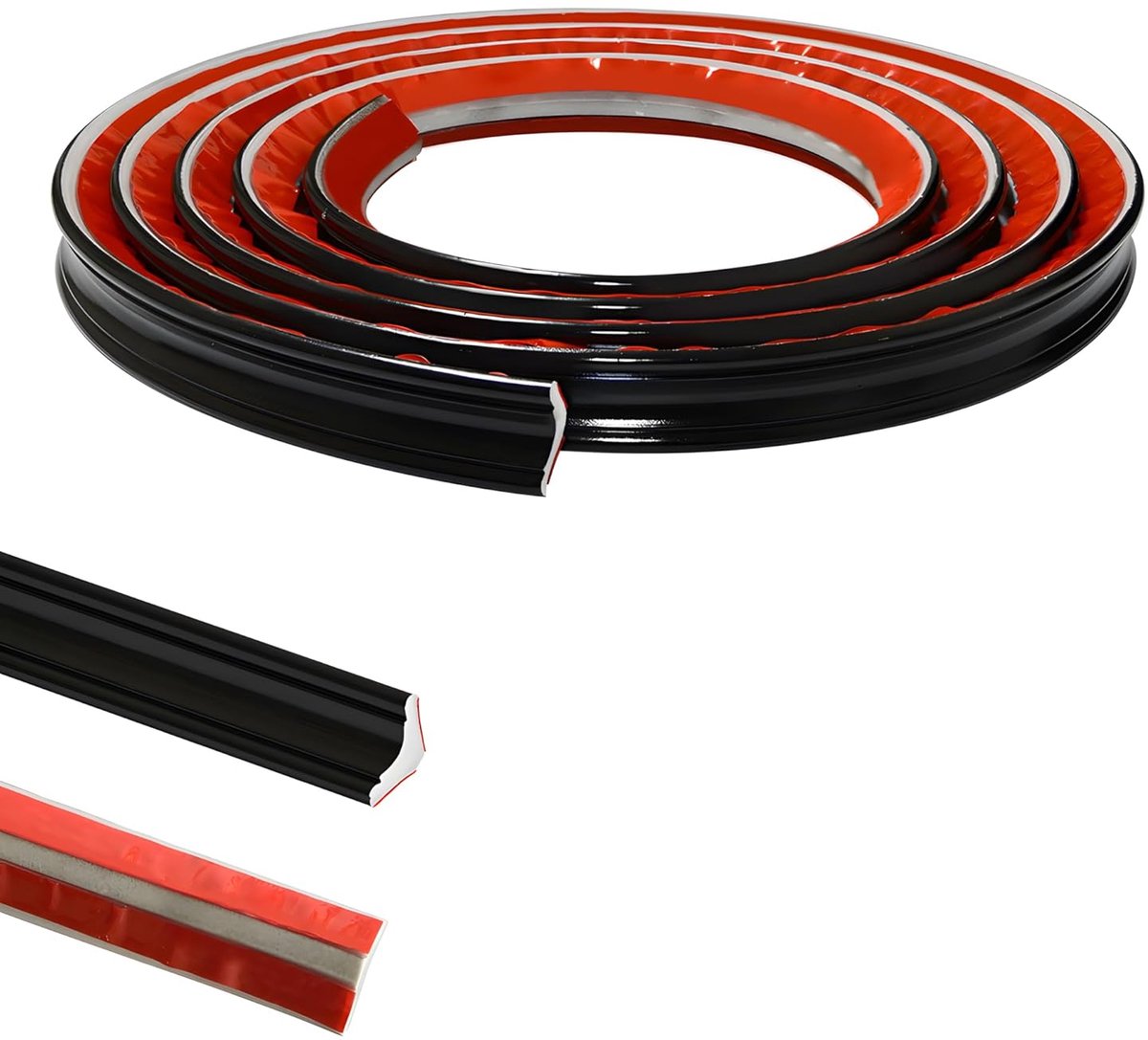 PVC Kwadrant Trim, Flexibele Laminaat Kralen Zelfklevende Plastic Muur Hoek Randstrip voor Werkblad Plafond Vloer, Caulk Moulding Plint Trim (3 Meter, 27mm*17mm)