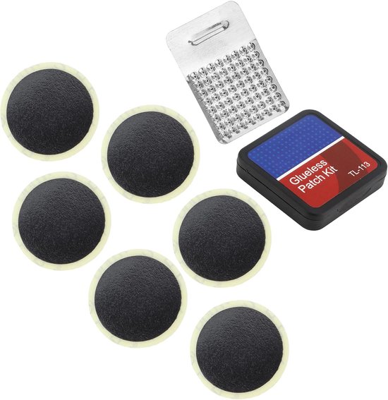 Reparatiepatches Fietsband - Lekke Band Kit - Onderweg Repareren - Lijmloze Hechting - 6 Stuks - Zwart — afbeelding 4