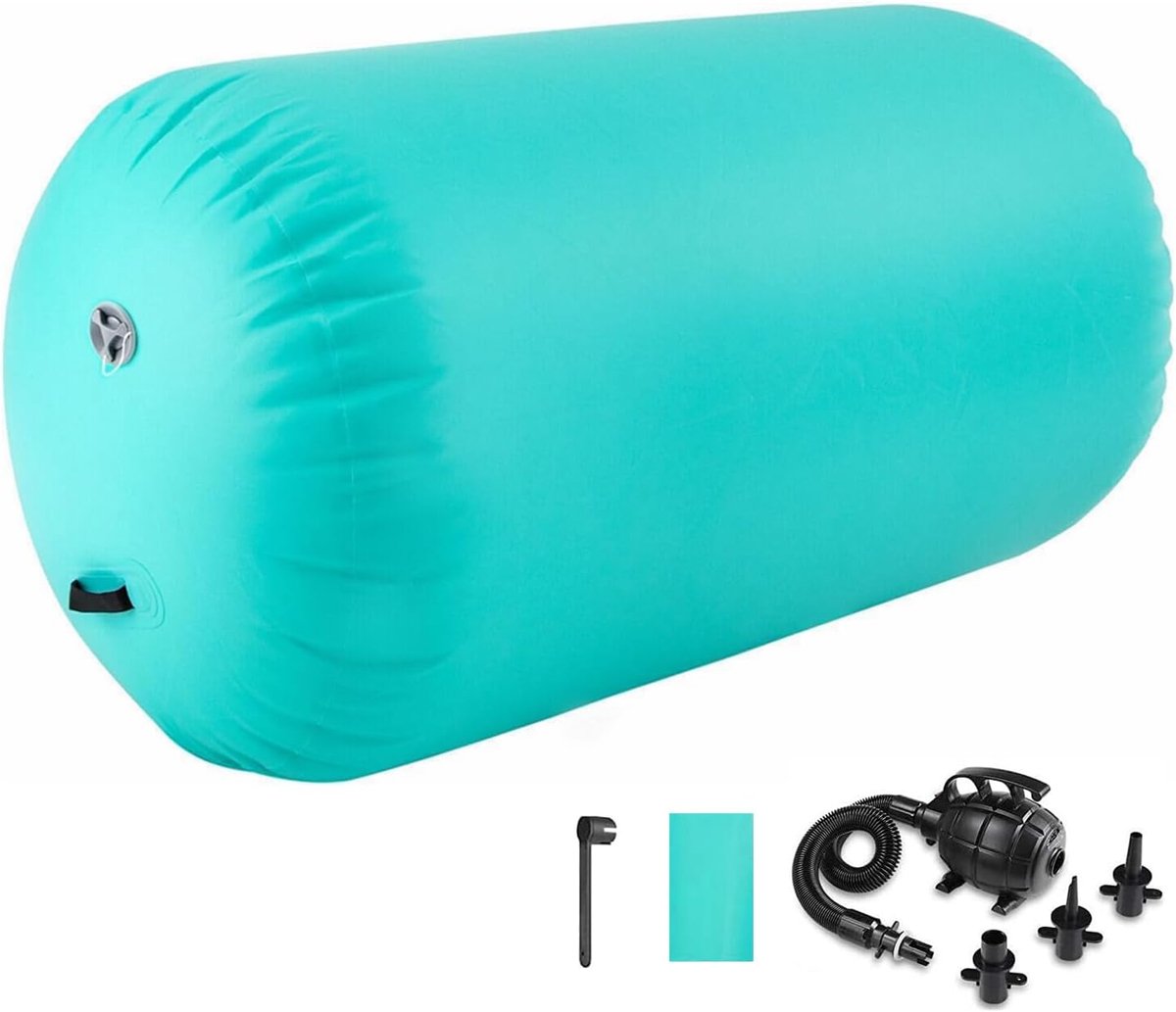 Roller Gymnastiek Vat Tumbling Mat Opblaasbaar 60/75/90 CM Air Spot Tumble Track Mat Backbend Trainer met Elektrische Luchtpomp voor Training/Yoga/Backflip/Thuisgebruik