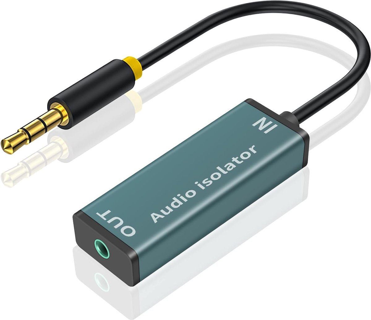 Ground Loop Ruisisolator, Audio Ruisfilter Eliminator met 3,5 mm Jack Audio Kabel voor Auto Audio Systeem/Huis Stereo Systeem