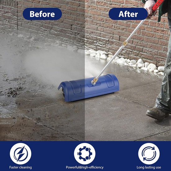 Hogedrukreiniger, 15 inch, 1200-4000 psi, met verwisselbare borstel, duurzaam materiaal, 1/4 inch-snelsluiting, 2 x 15 verlengbuizen, 0°-jet-mondstuk, 4 spuitmondstukken — afbeelding 2
