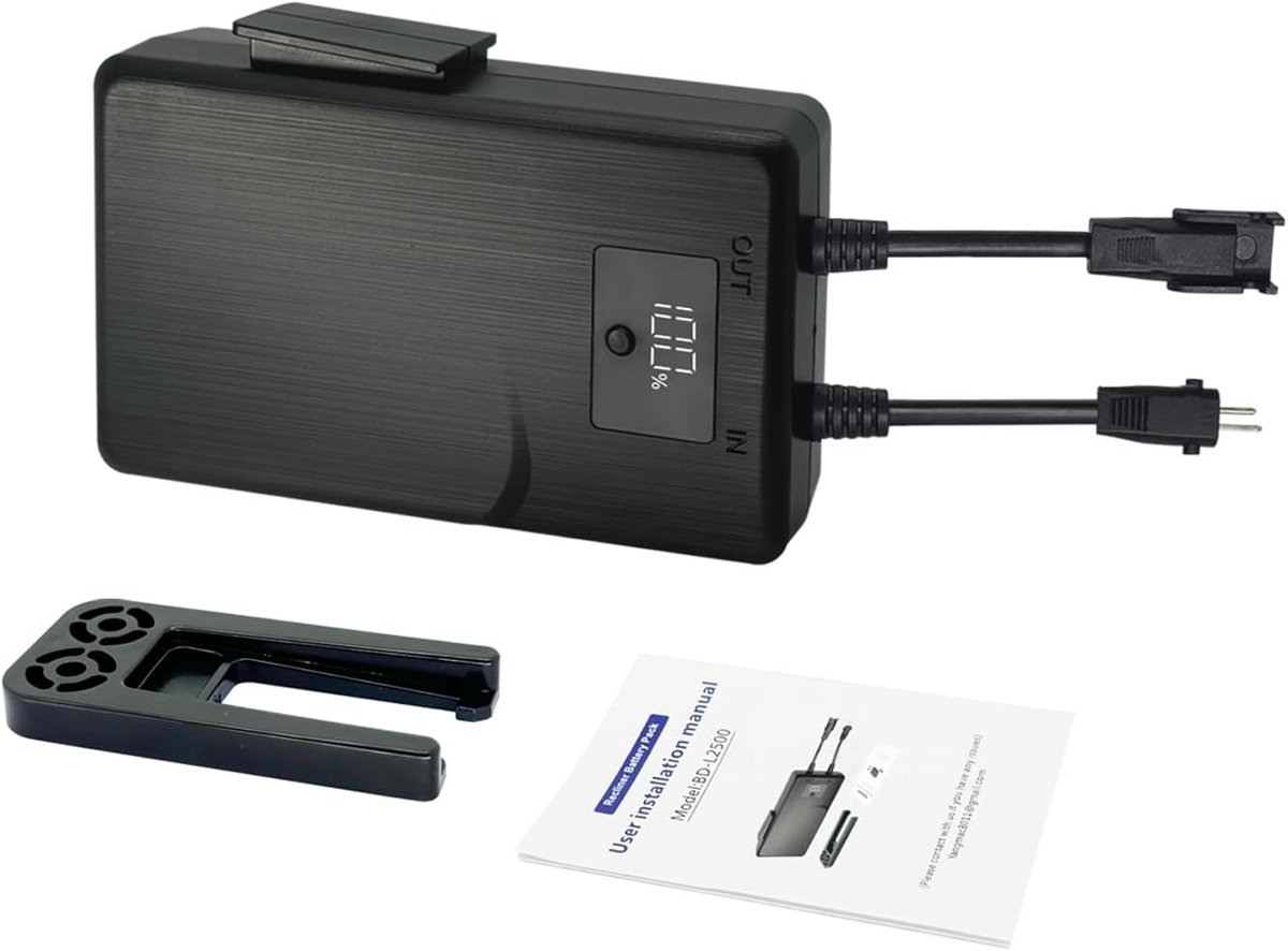 Universele Batterij voor Liggend Meubilair Oplaadbare Ligstoel Voeding voor 2-Pins Elektrisch Bewegingsmeubilair voor Okin-Limoss-Berkline-Med met LED Display [2500mAh]
