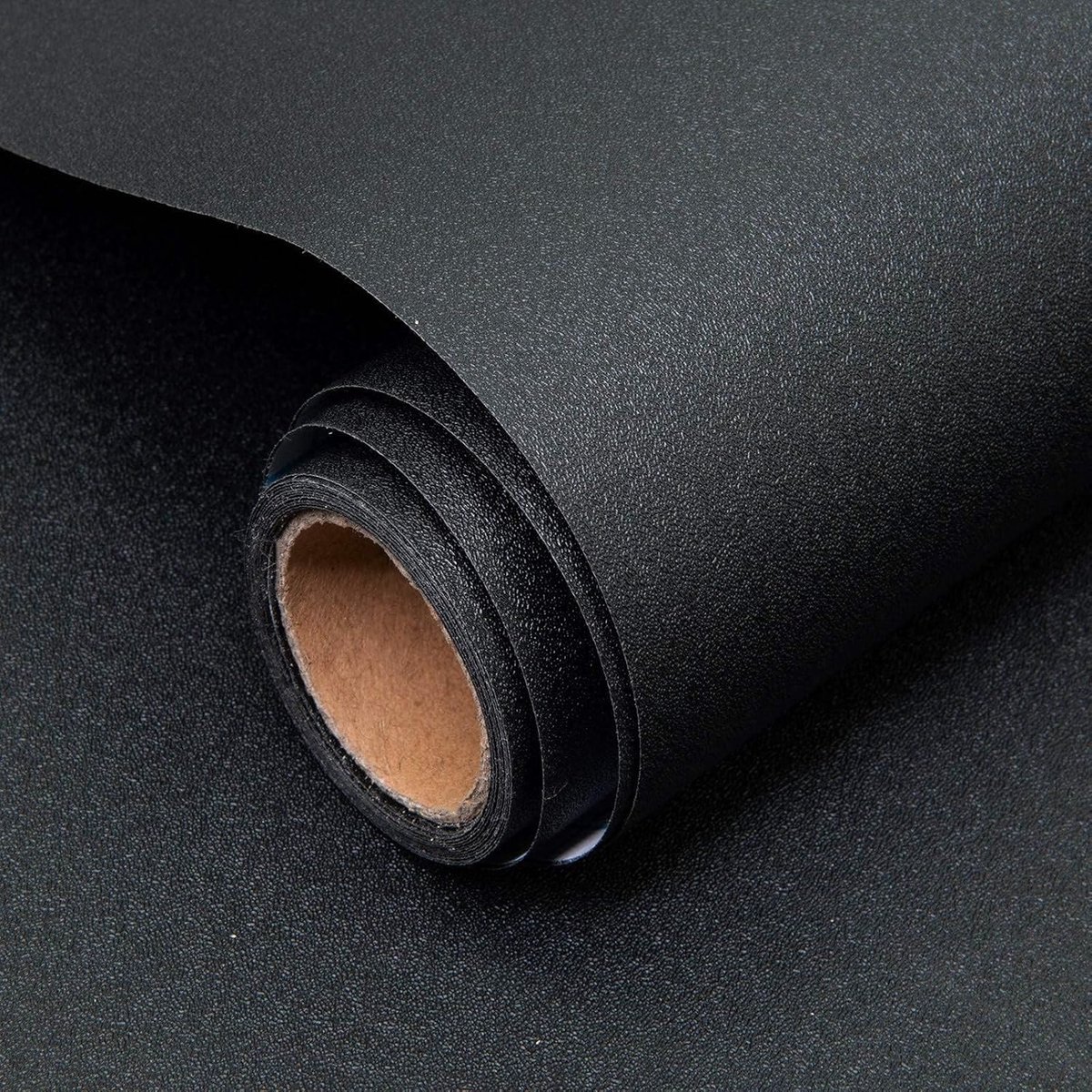 Zelfklevende meubelfolie, zwart, 60 x 500 cm, matte decoratiefolie voor meubels, kasten, muren, ideaal voor slaapkamer, keuken, achtergrondvormgeving