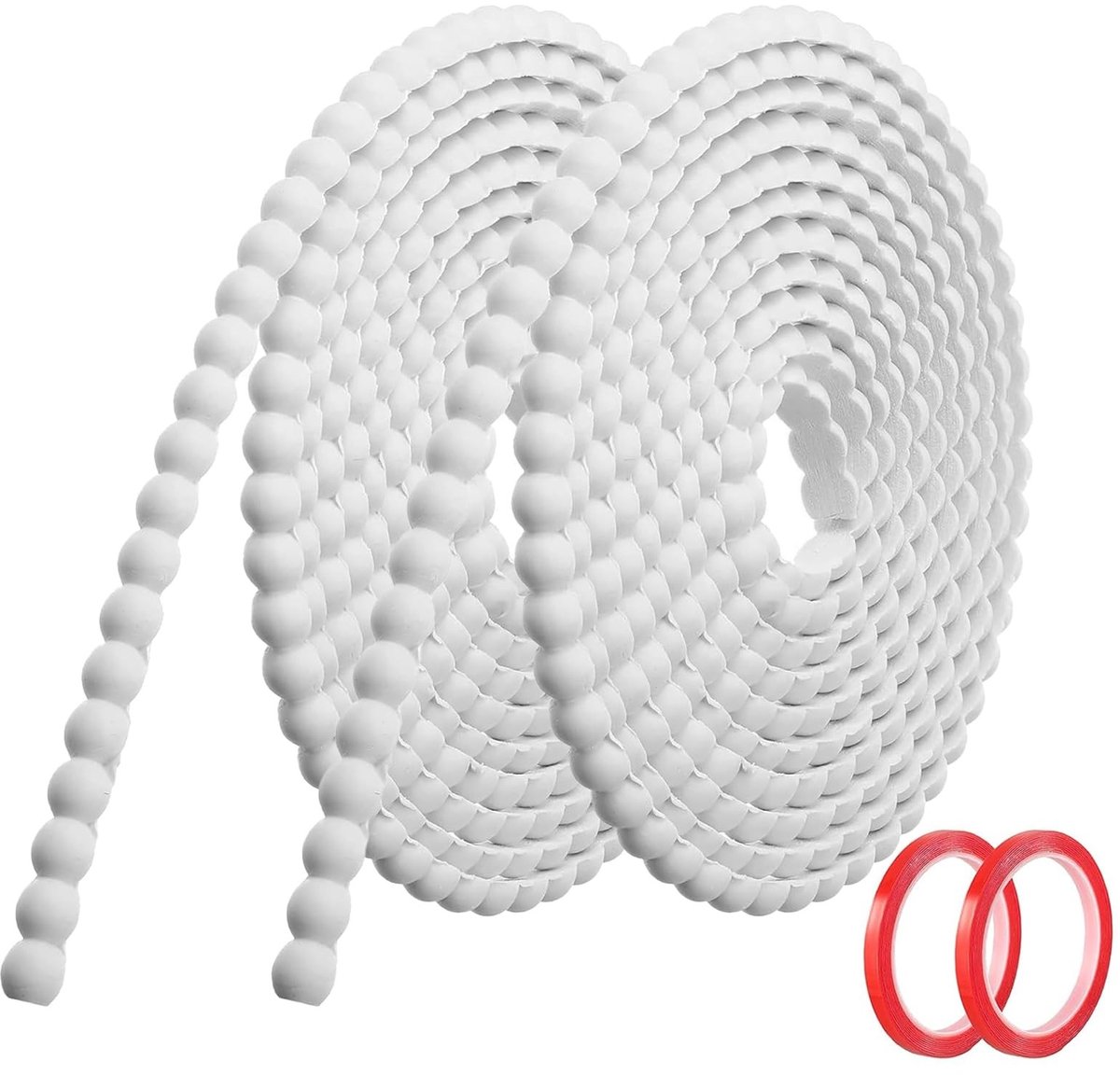 Omgoods - Decoratieve Moulding Zelfklevend Wit - Flexibele PVC 6m x 10mm