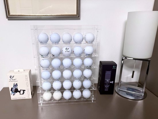 Omgoods - Acryl Display Rek voor 30 Golfballen - Presentatiebox voor Golfballen, Wand of Staande Montage — afbeelding 2