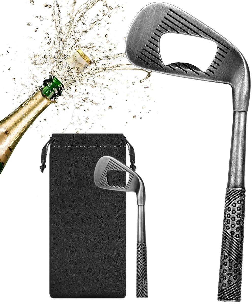 Omgoods - Golfclubs Flesopener met Gift Bag - Unieke Bieropener voor Mannen