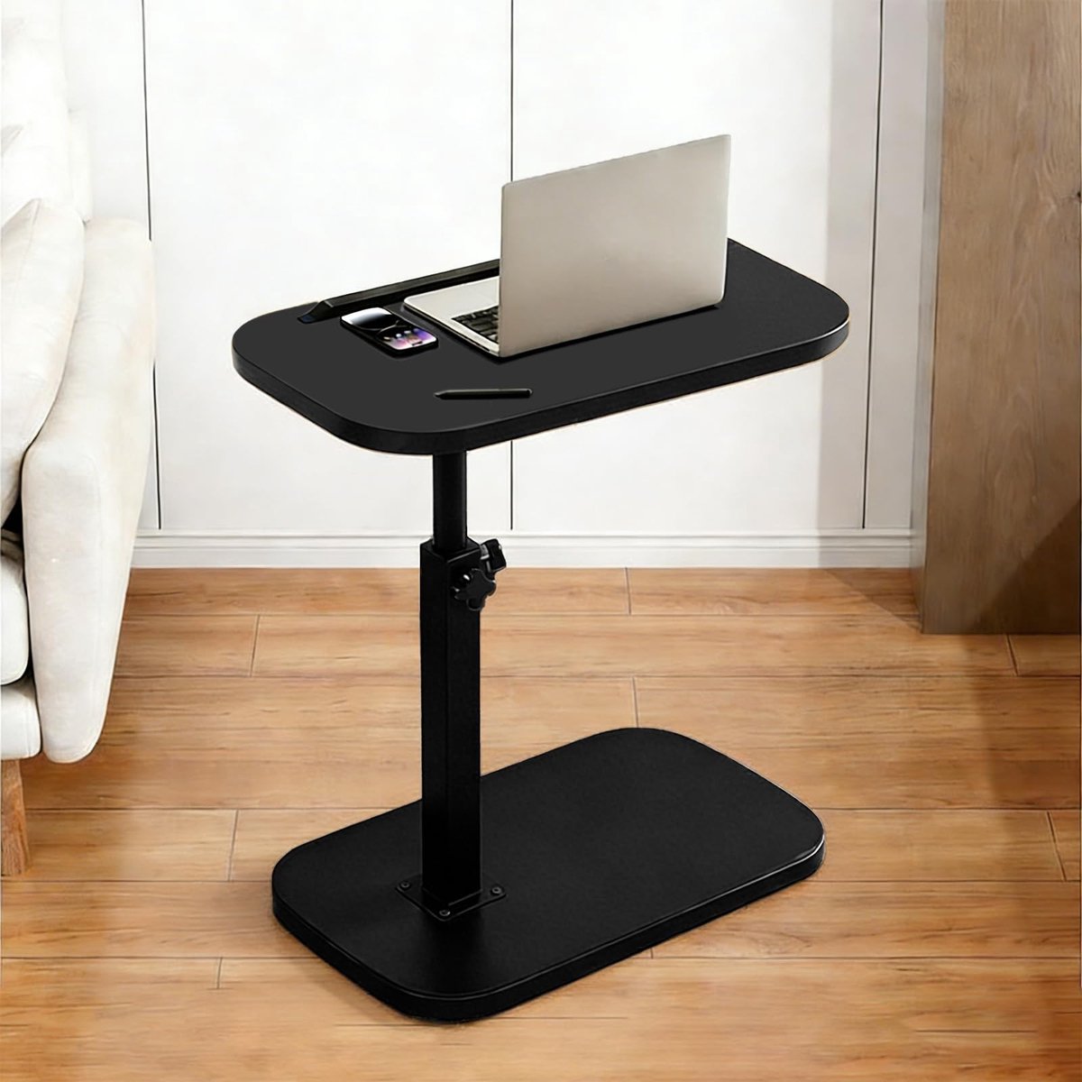 Omgoods - Verstelbare C-vormige Bijzettafel - Hoogte 45-80 cm