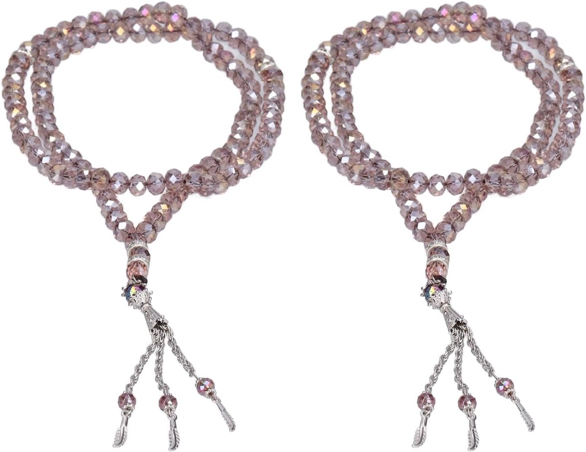 Kralen, 99 Kralen Mihrab-Afscheiders Tellen Prachtig Ontwerp Tasbih Gebedskralen Voor Handtas, Tamarinde Hout Tasbih Gebedskralen Islamitische Gebedskralen (Zilvergrijs)