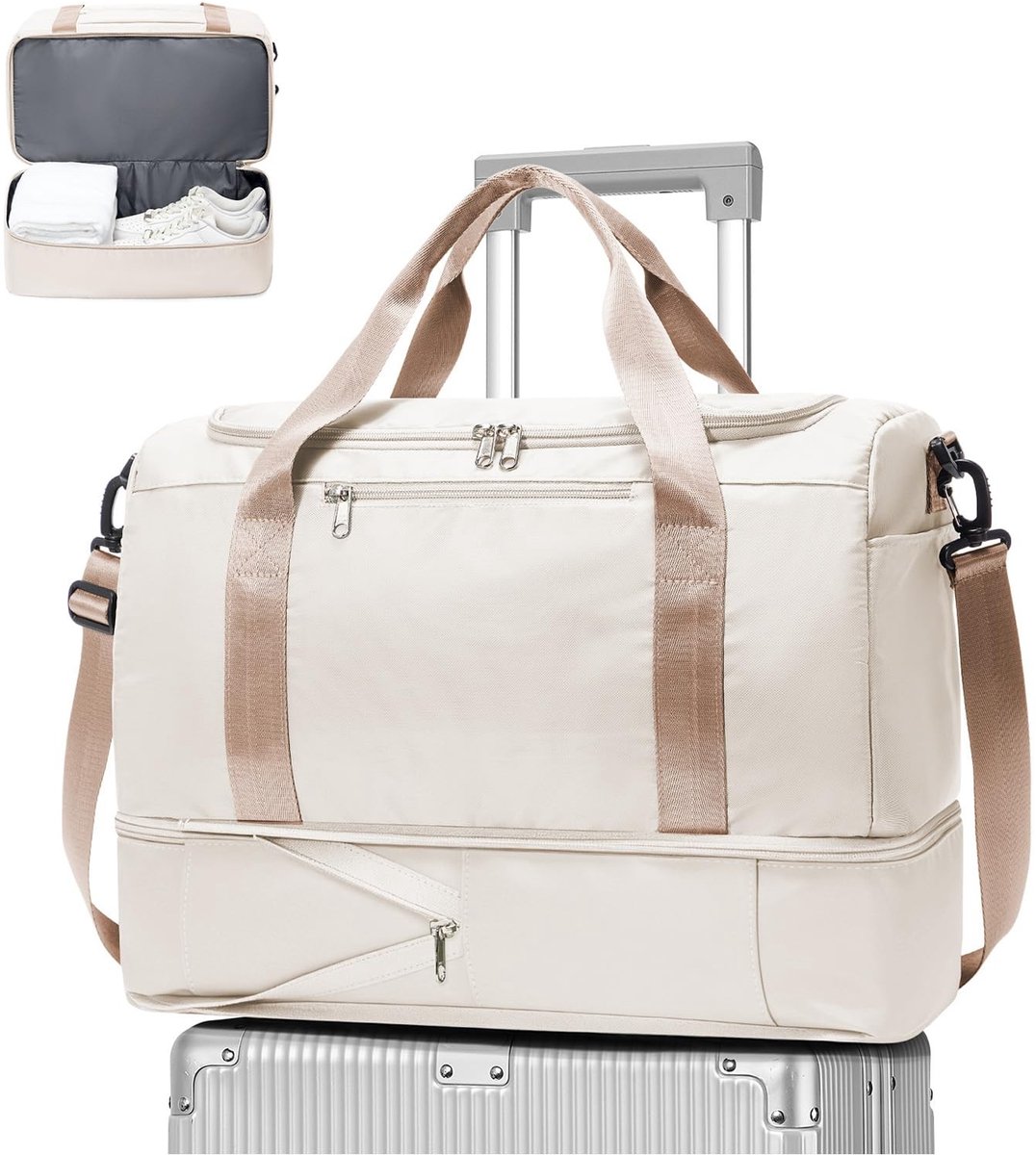 Omgoods - Reisbag voor Vrouwen - Cabin Bag voor Ryanair en Wizzair met Schoencompartiment