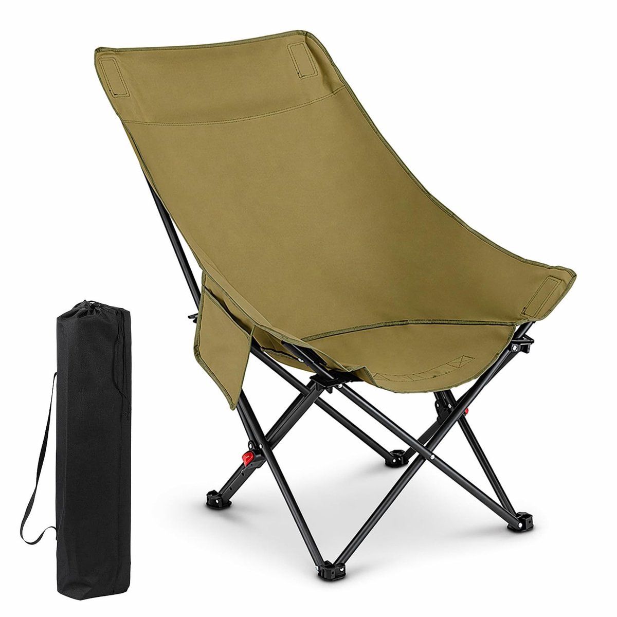 Omgoods - Opvouwbare Campingstoel - Lichtgewicht en Ergonomisch Ontwerp met Zijzakken